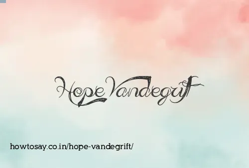 Hope Vandegrift