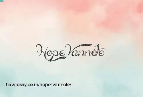 Hope Vannote