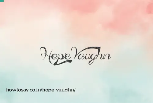 Hope Vaughn