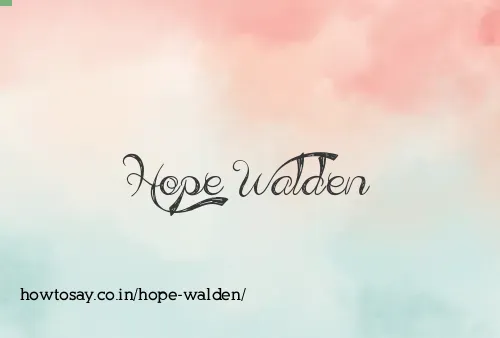 Hope Walden