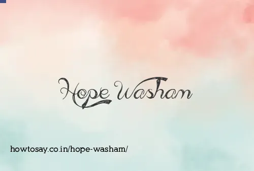 Hope Washam