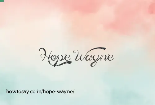Hope Wayne