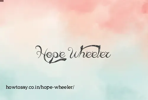 Hope Wheeler