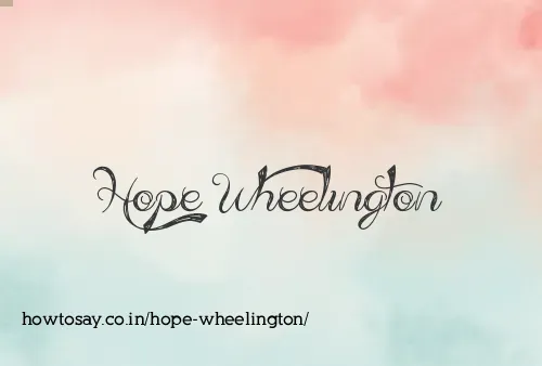 Hope Wheelington