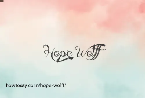 Hope Wolff