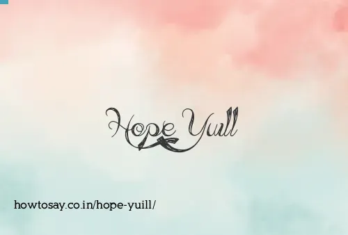 Hope Yuill