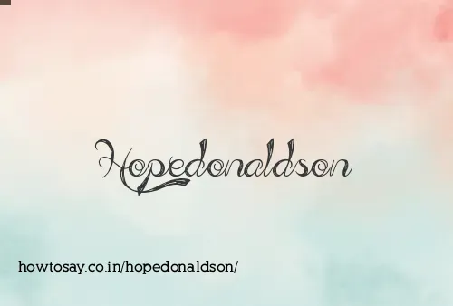 Hopedonaldson
