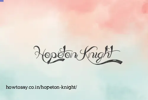 Hopeton Knight