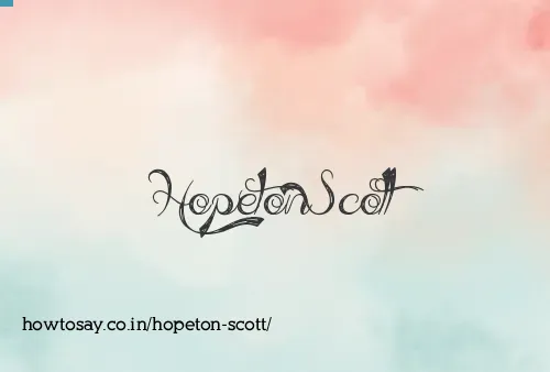 Hopeton Scott