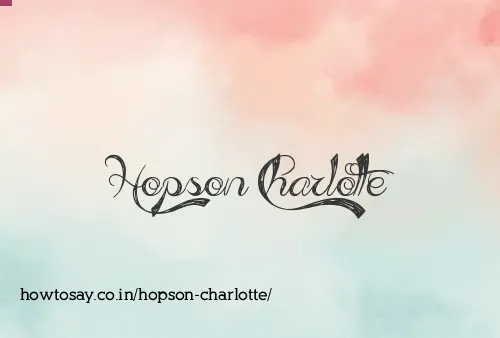 Hopson Charlotte