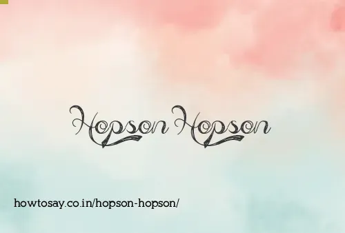 Hopson Hopson