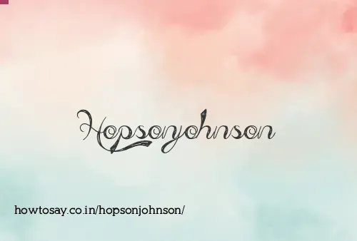 Hopsonjohnson