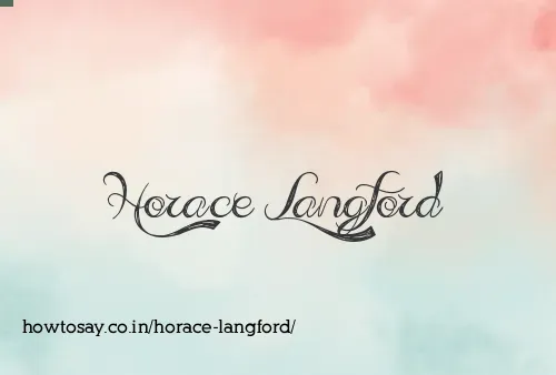 Horace Langford