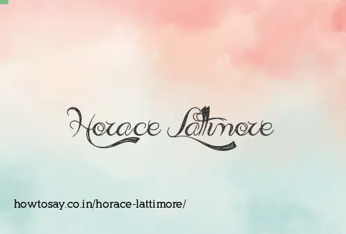 Horace Lattimore
