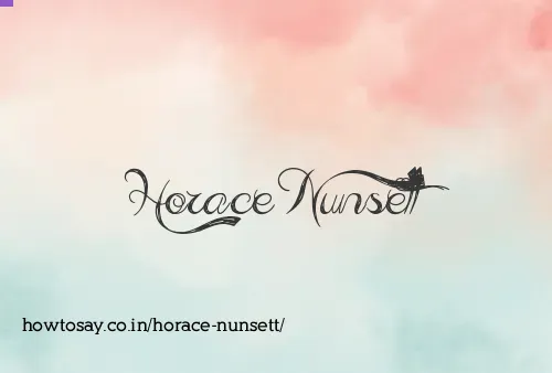Horace Nunsett