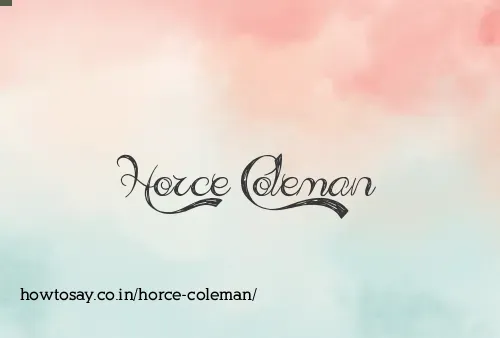 Horce Coleman