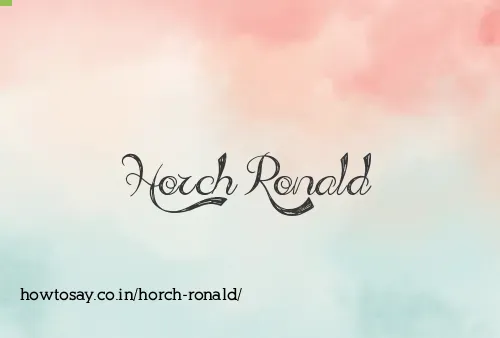 Horch Ronald