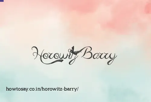 Horowitz Barry