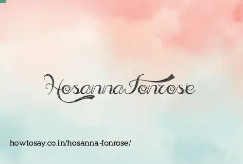 Hosanna Fonrose