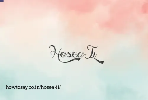 Hosea Ii