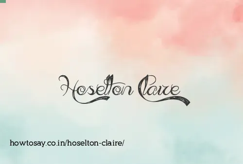 Hoselton Claire