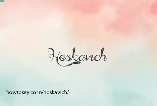 Hoskavich