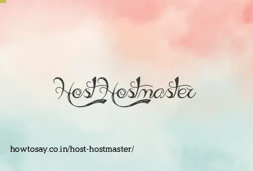 Host Hostmaster