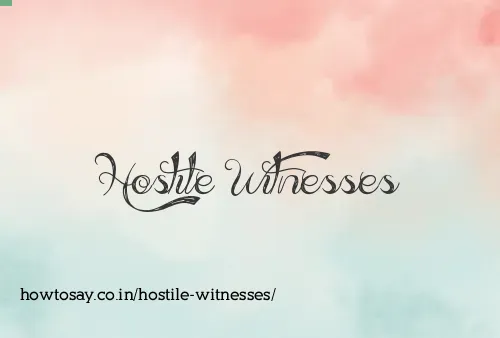 Hostile Witnesses