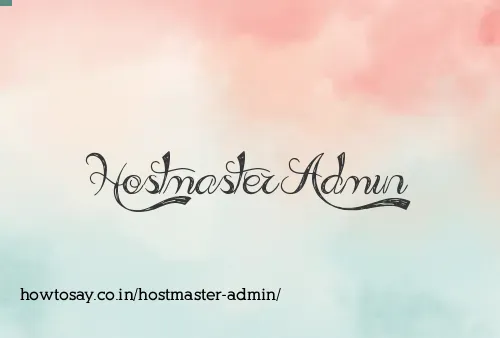 Hostmaster Admin