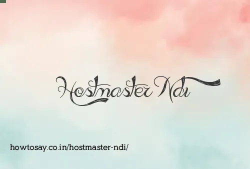 Hostmaster Ndi