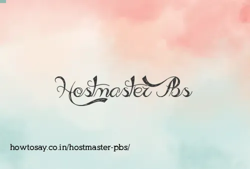 Hostmaster Pbs