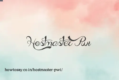 Hostmaster Pwi