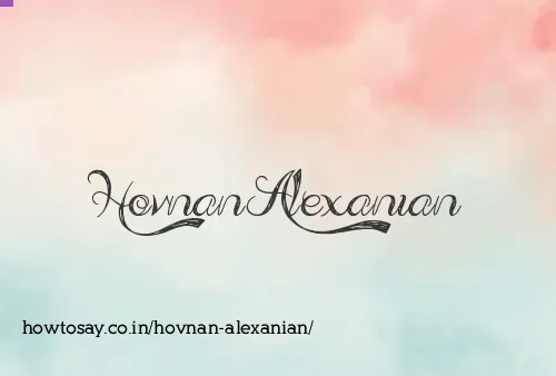 Hovnan Alexanian