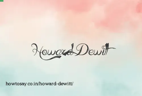 Howard Dewitt