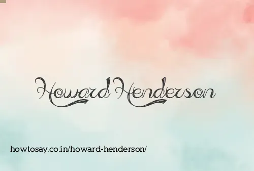 Howard Henderson