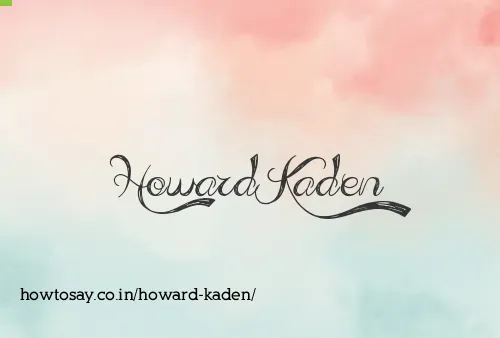 Howard Kaden