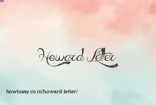 Howard Letter