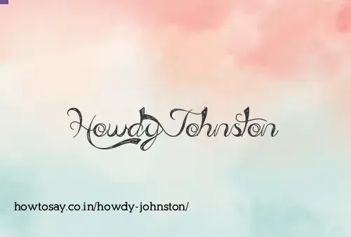Howdy Johnston