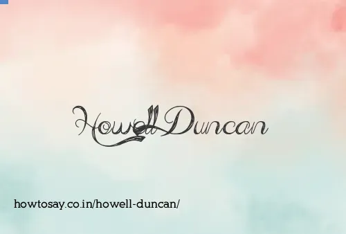 Howell Duncan