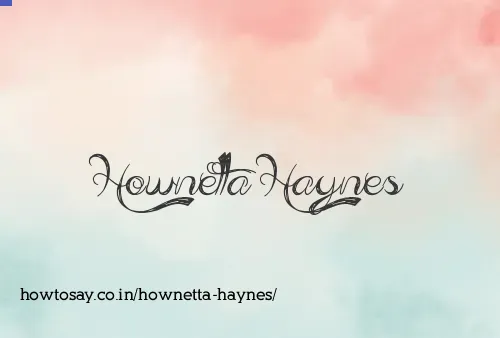 Hownetta Haynes