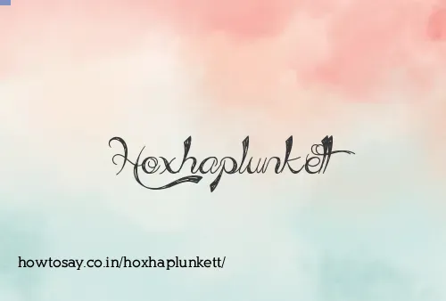 Hoxhaplunkett