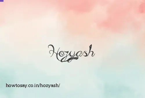 Hozyash