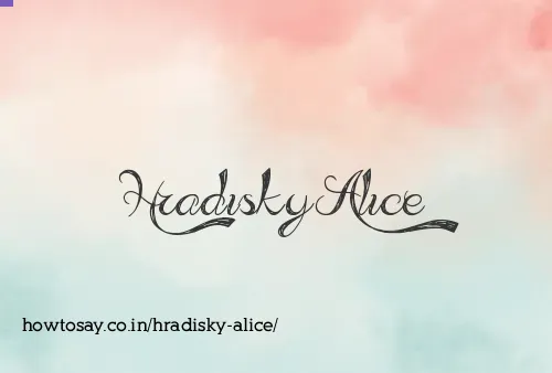 Hradisky Alice