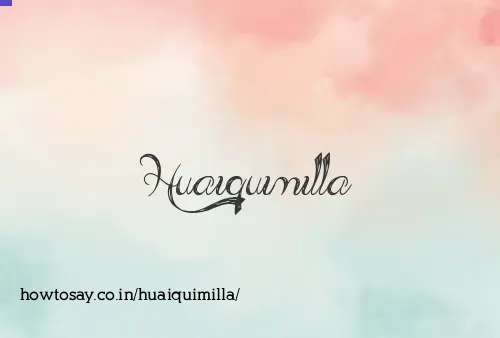 Huaiquimilla