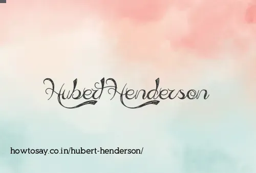 Hubert Henderson