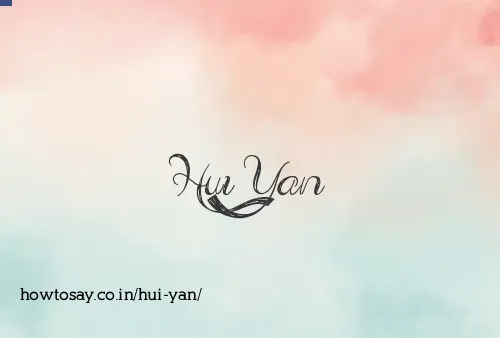 Hui Yan