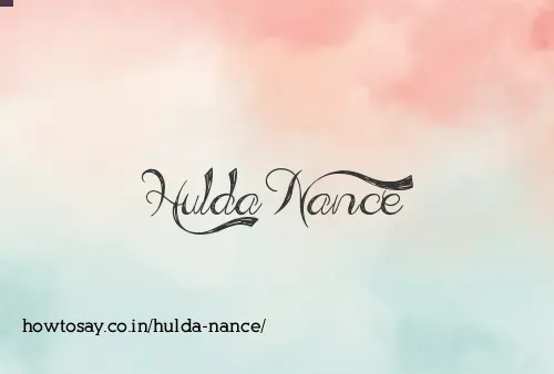Hulda Nance