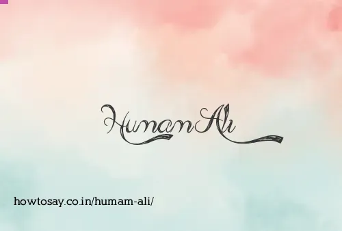 Humam Ali