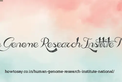 Human Genome Research Institute National