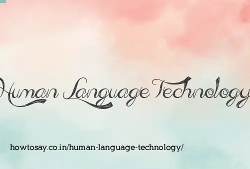 Human Language Technology